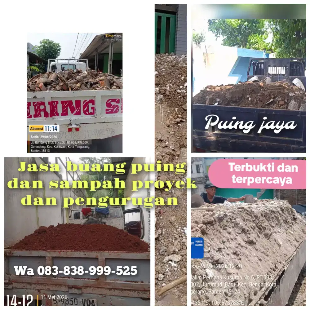 Buang puing /sampah proyek
