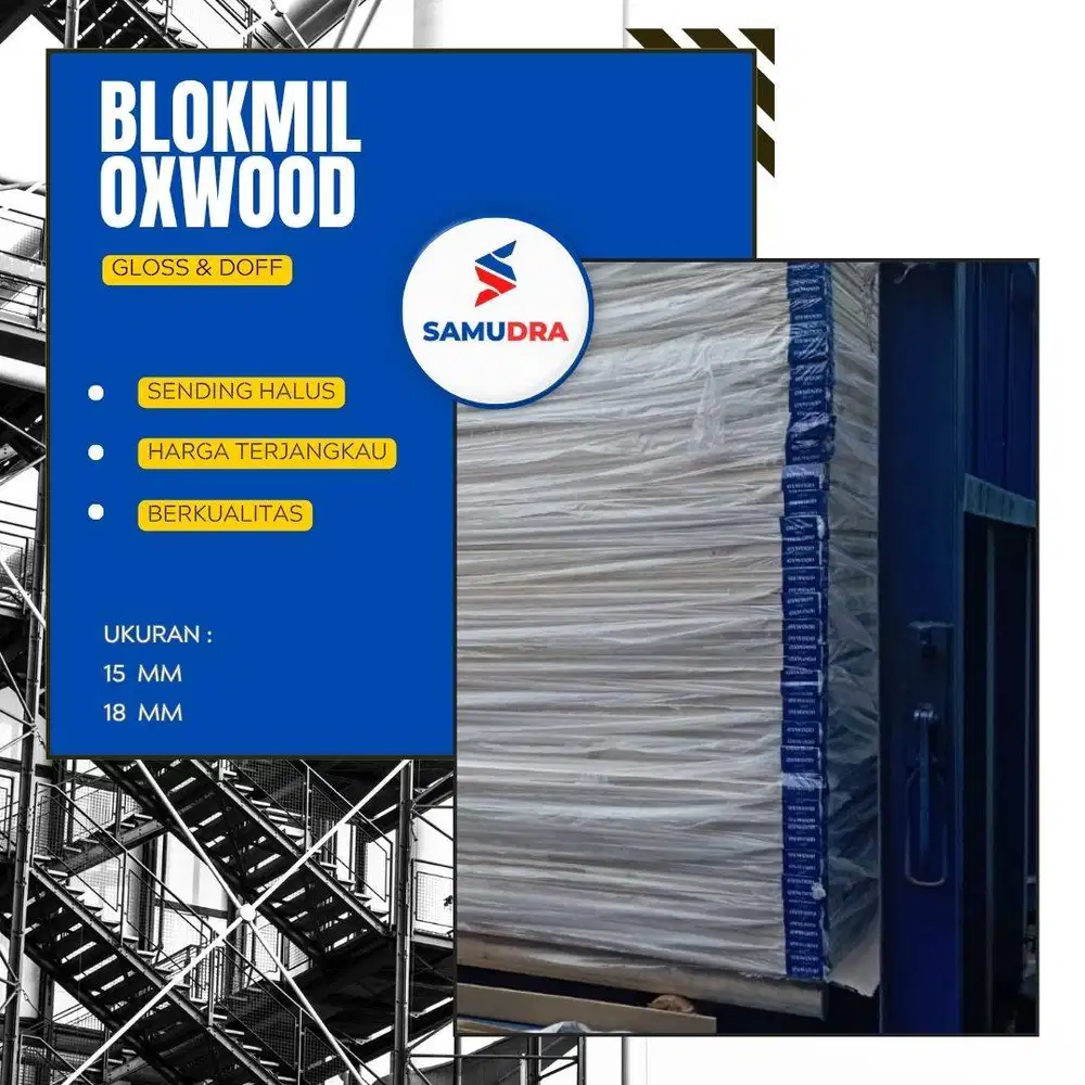 harga blokmil 18mm 2 sisi doff / gloss