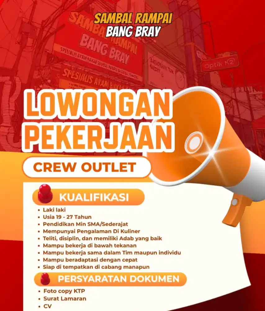 LOWONGAN PEKERJAAN CREW OUTLET