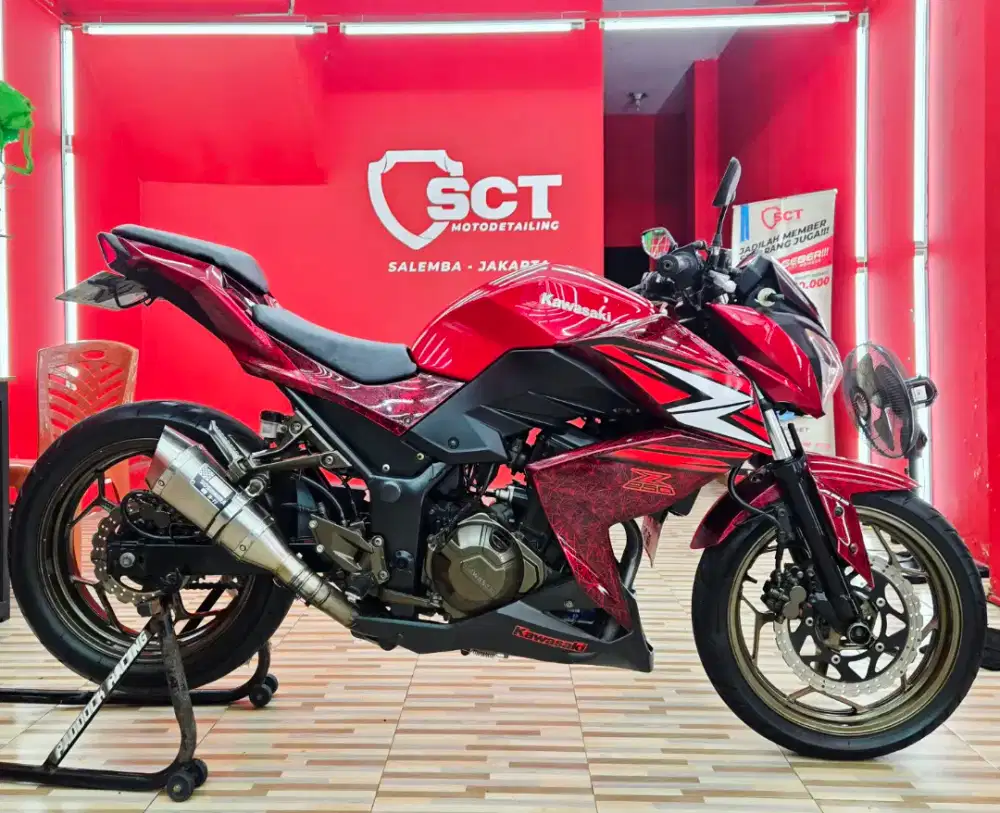JualCpt90%LikeNew KM15Rb Modif 7Jt KAWASAKI Z250 2013 RED CANDY NINJA