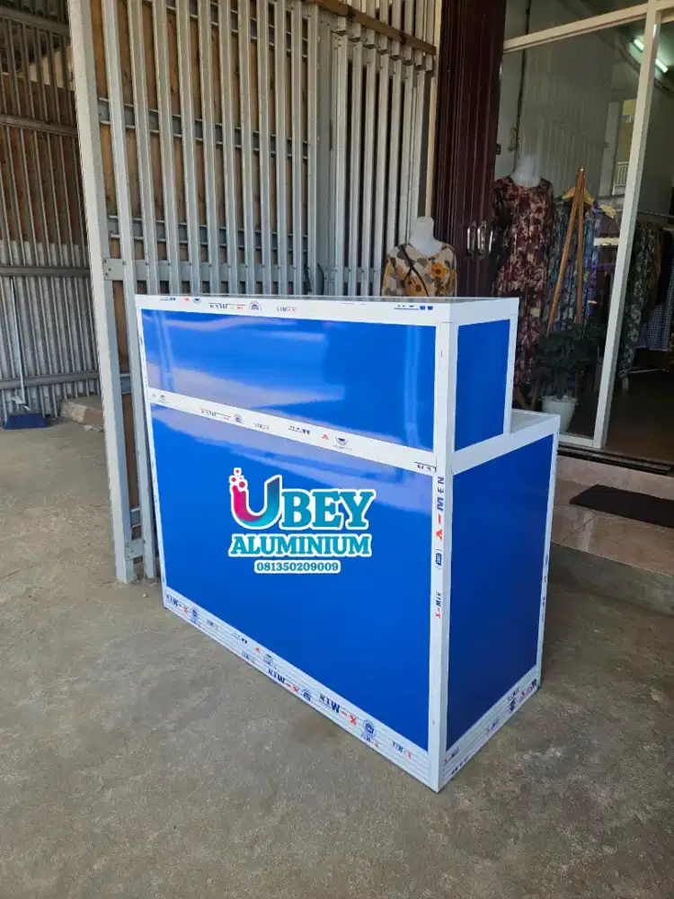 Meja kasir BRIlink Aluminium acp