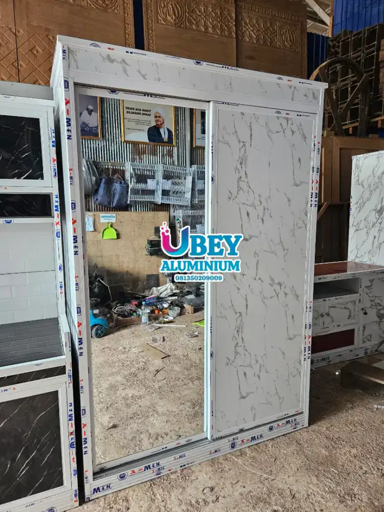Lemari pakaian pintu gisir Aluminium acp
