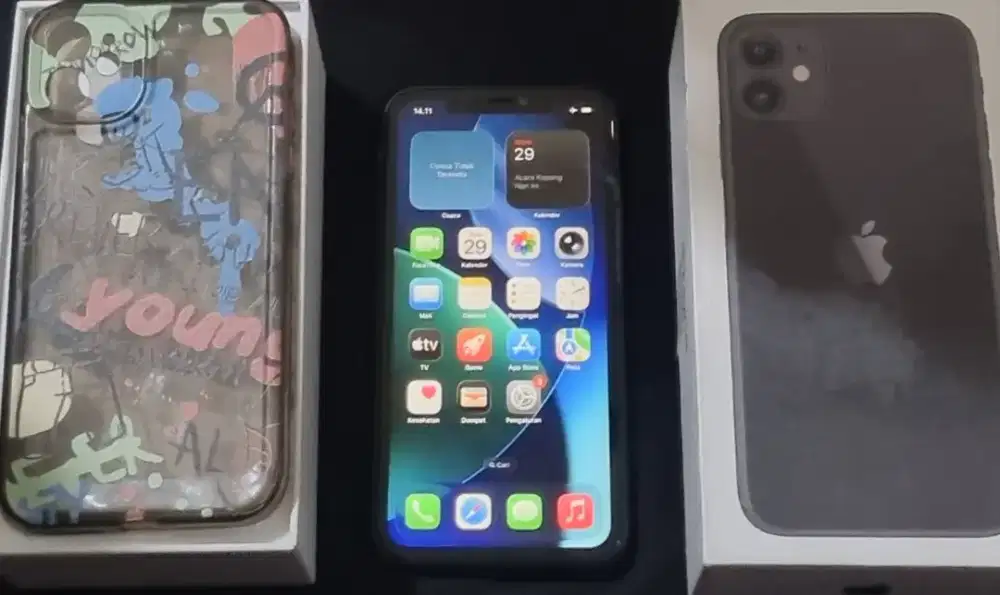 Iphone 11 64gb hp dus kabel data