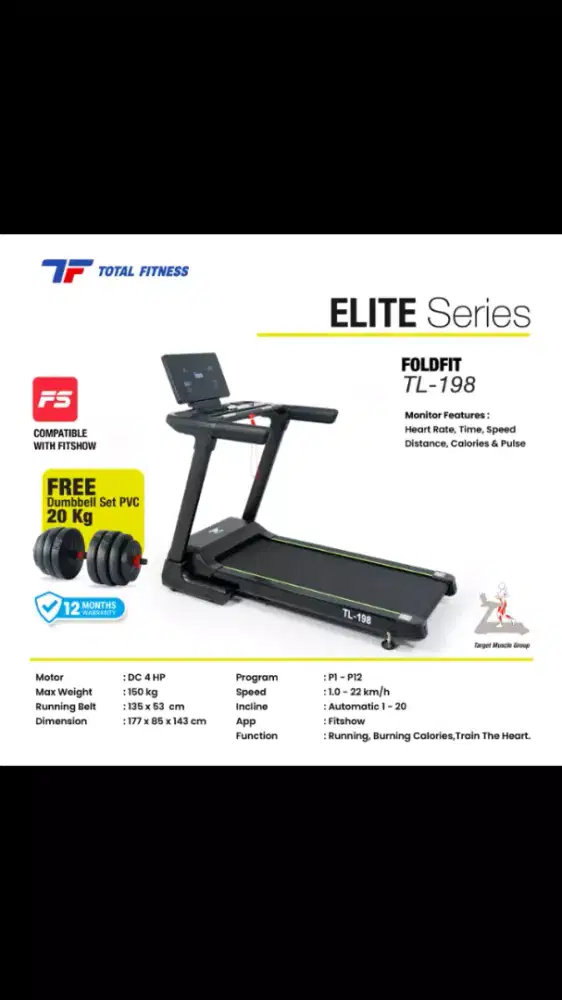 Treadmill elektrik tl 198