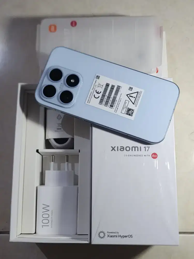 Xiaomi 17 5G 12/512Gb, warna Ice Blue TAM, kondisi 100% Mulus