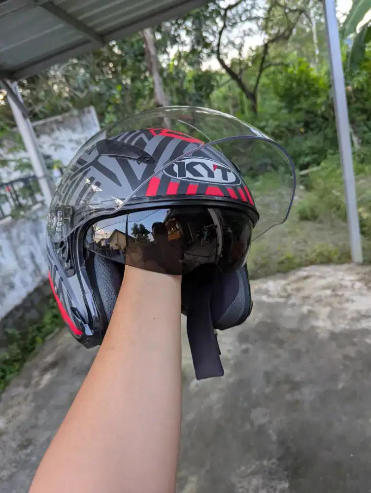 Helm KYT Flat R Neon Matte - Size M