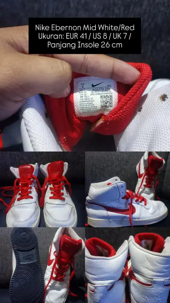 Air force 1 high white red