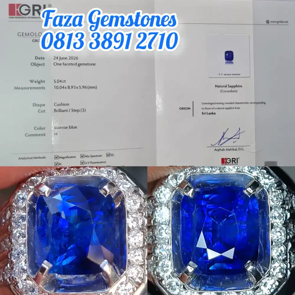 HQ Intense / Royal Blue Sapphire Srilanka, Super Metallic Color