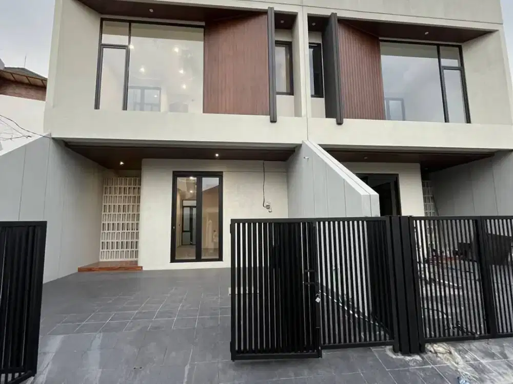 DIJUAL RUMAH KANSO HOUSE KLAMPIS SEMOLO TIMUR - BARU GRESS - ONE GATE