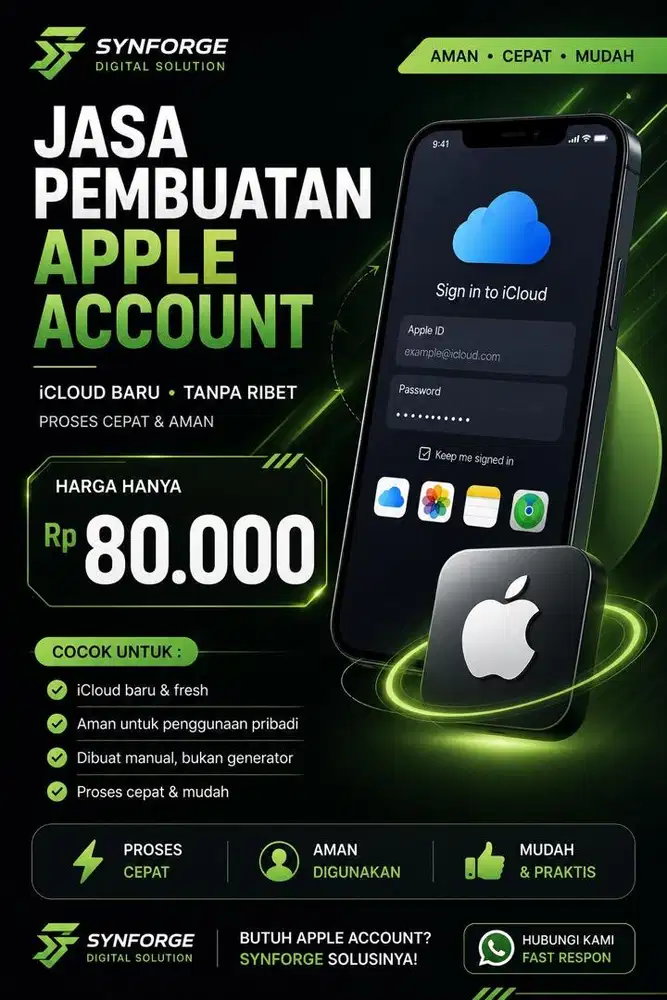 Pembuatan jasa AKUN ICLOUD