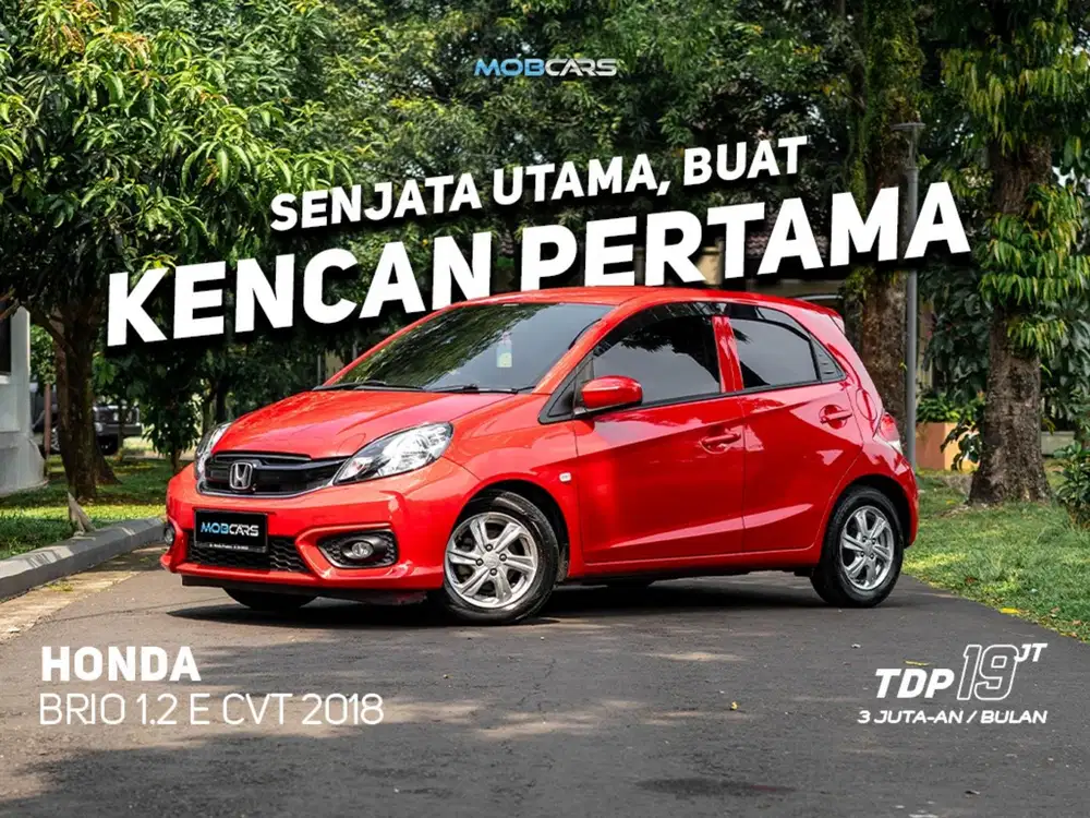 BRIO E CVT 2018 • LOW KM • HARGA REAL & NEGO •