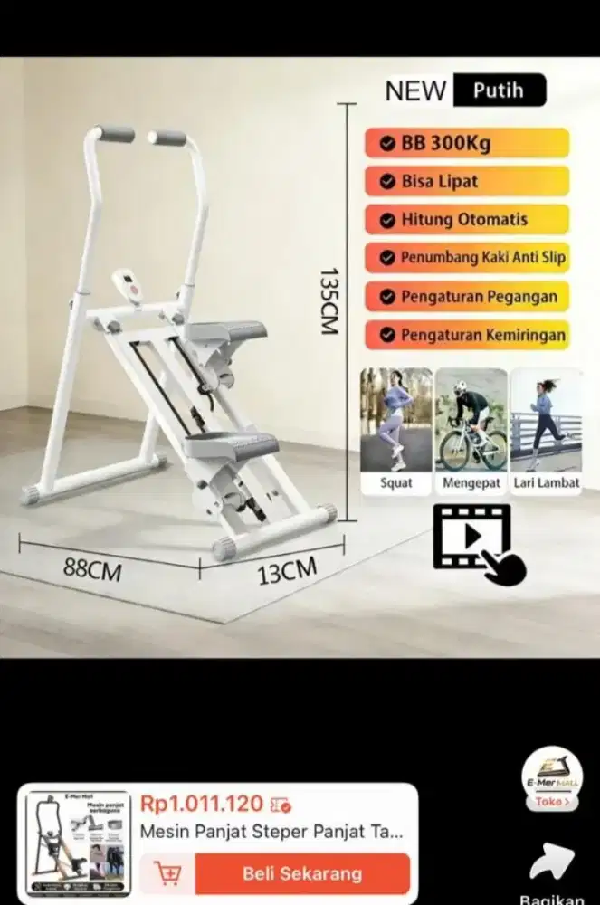 Alat Olahraga Kardio Stepper Walker Panjat