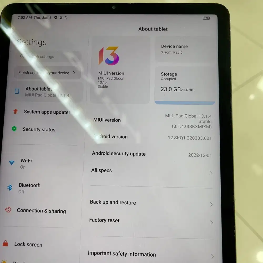 Xiaomi pad 5 mipad 6 / 256 resmi fullset original minus