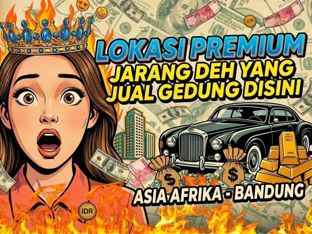 JUAL GEDUNG DI ASIA AFRIKA, BRAGA, BANDUNG KOTA.
