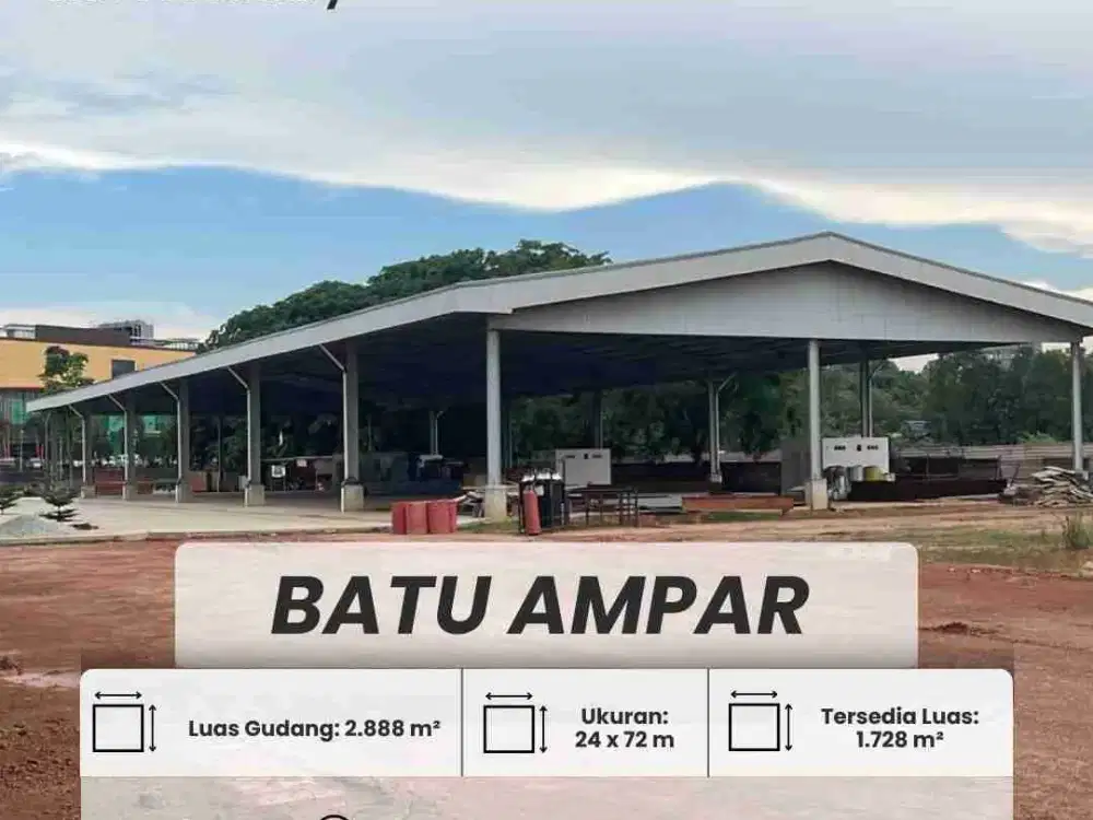 DISEWAKAN GUDANG STRATEGIS BATU AMPAR, BATAM