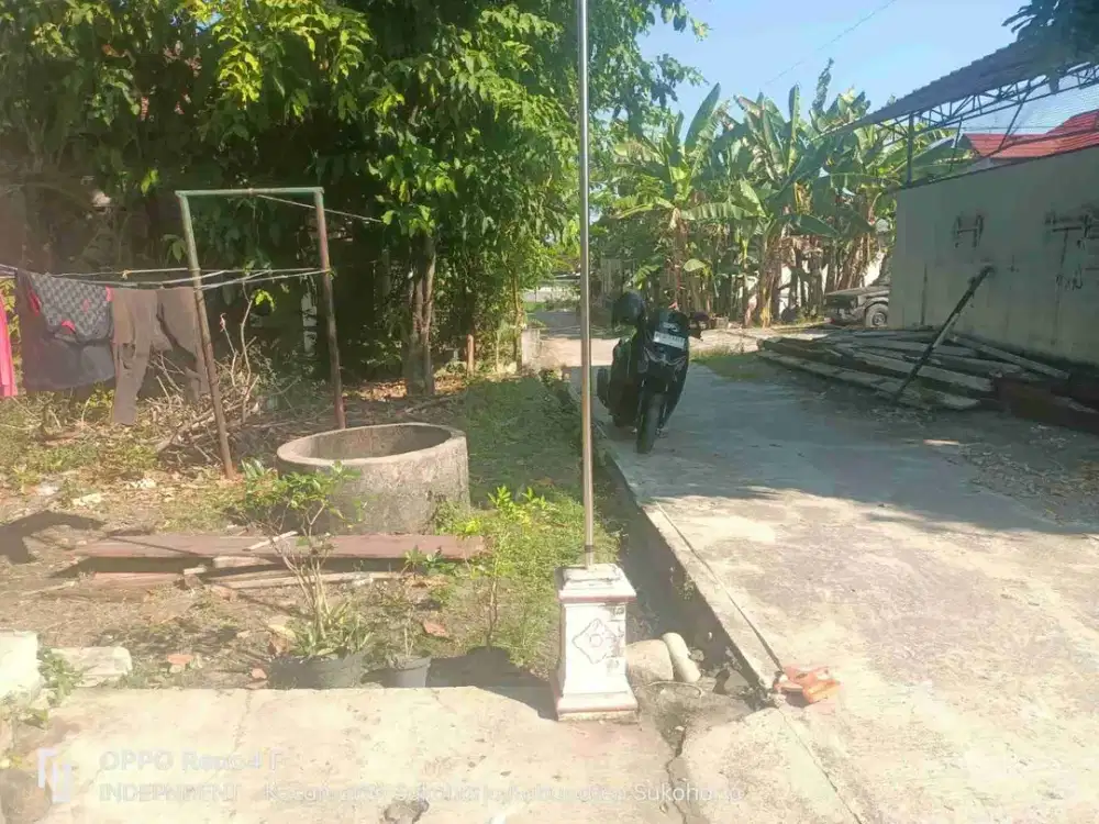 Dijual pekarangan 198m dekat ps cuplik sukoharjo