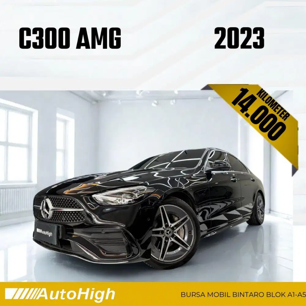 DP10% [Km14.000] C300 AMG 2023 Black Reg 2024 #AUTOHIGH