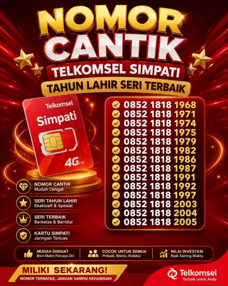 Nomor cantik tahun lahir simpati seri terbaik telkomsel