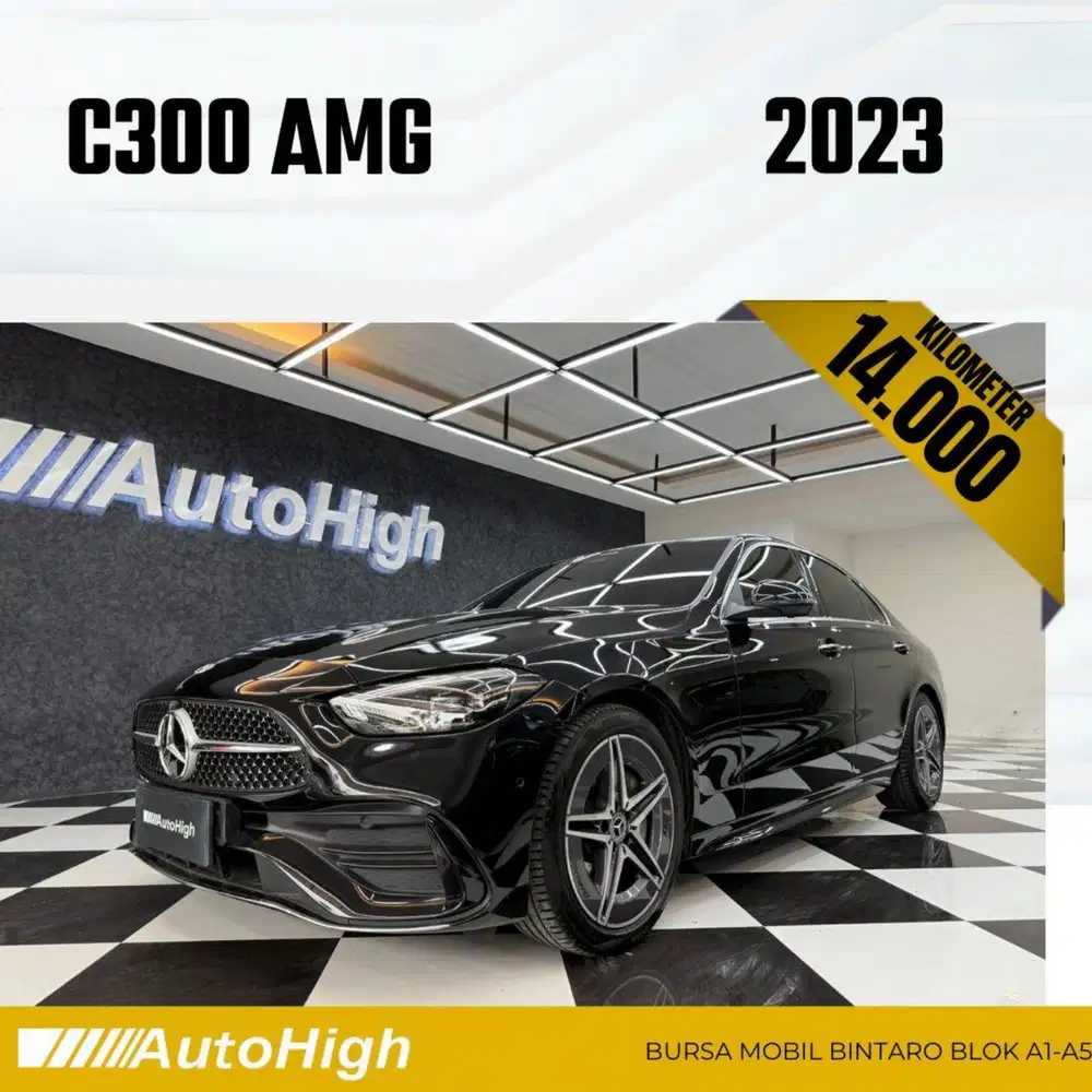 DP10% [Km14.000] C300 AMG 2023 Black Reg 2022 #AUTOHIGH