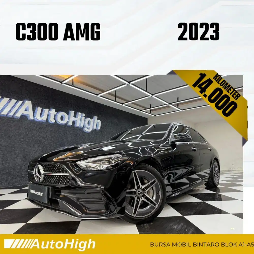 DP10% [Km14.000] C300 AMG 2023 Black Reg 2024 #AUTOHIGH