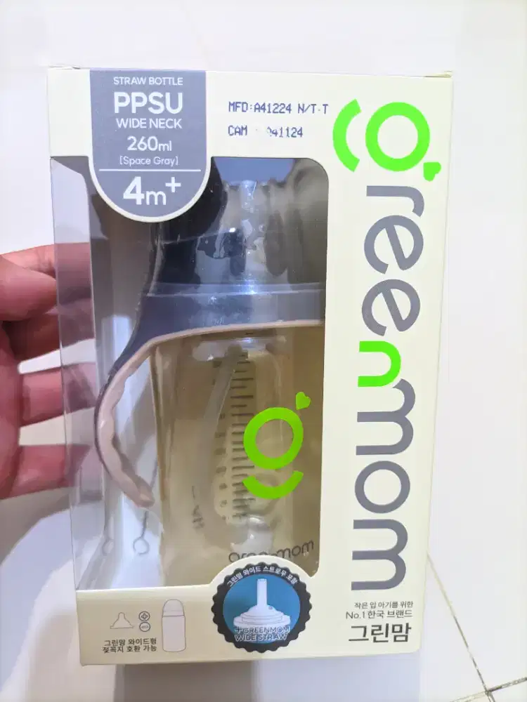 Botol Bayi Greenmom PPSU Wide Straw 260 ml
