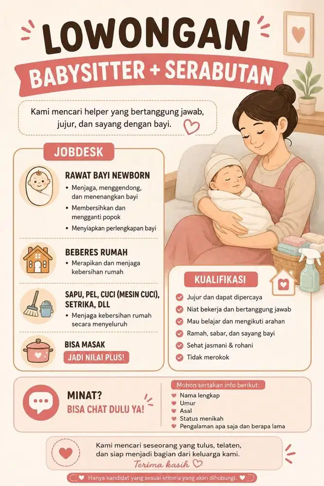 Lowongan babysitter serabutan