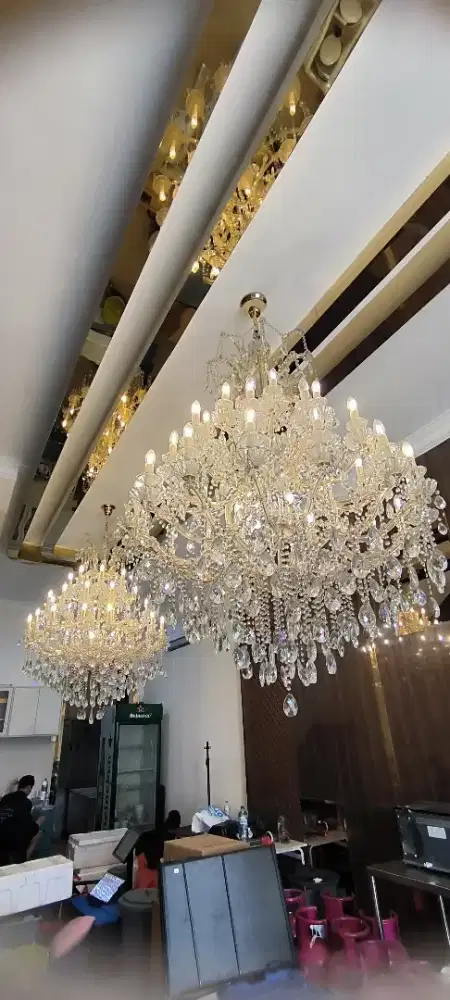 lampu gantung crystal 2 unit