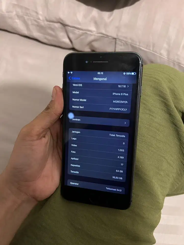 Jual cepat Iphone 8plus 64GB Mulus