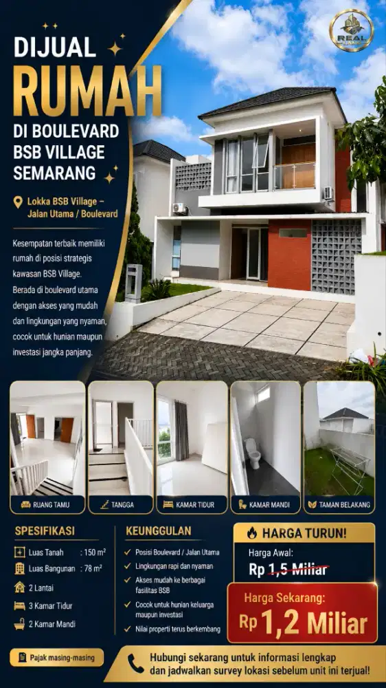 DIJUAL RUMAH DI BOULEVARD BSB VILLAGE SEMARANG 
Lokka BSB Village