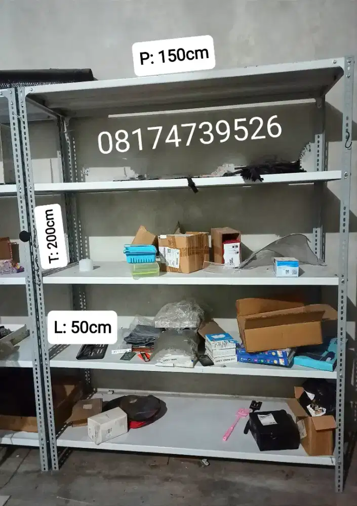 Rak Besi Ambalan Panjang 1.5 meter 5 Susun Kokoh