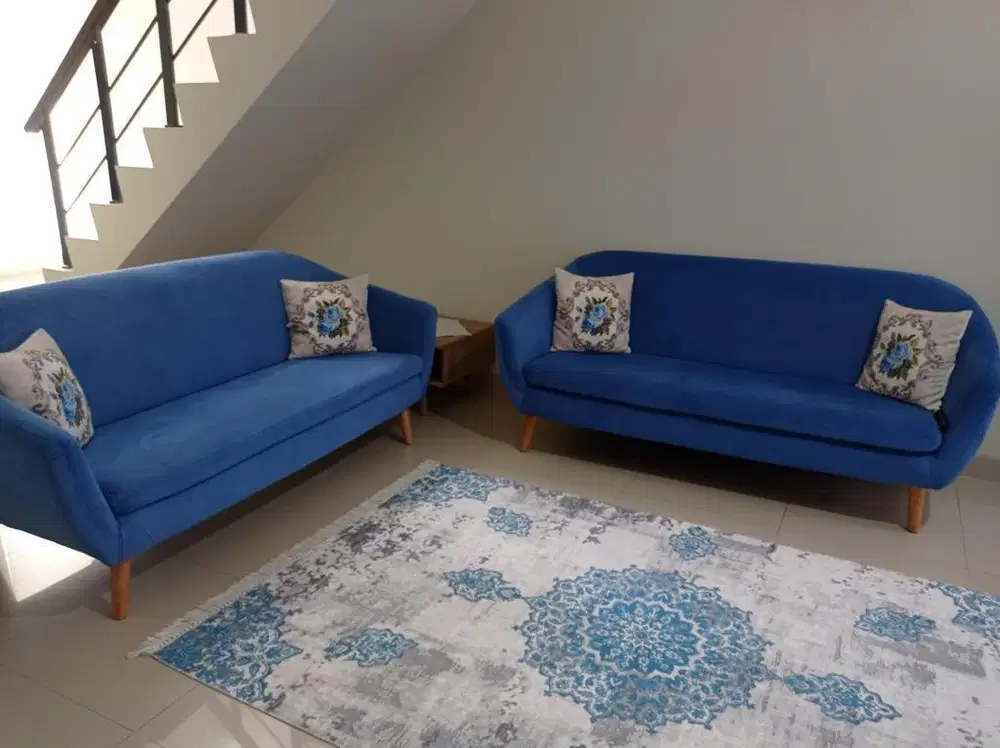 Dijual Set Sofa Ruang Tamu – 2 Sofa 3 Dudukan + 2 Sofa 1 Dudukan