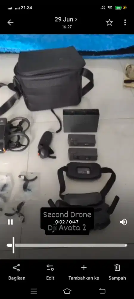 Drone Dji Avata2 Second 2 Batre Lengkap Normal