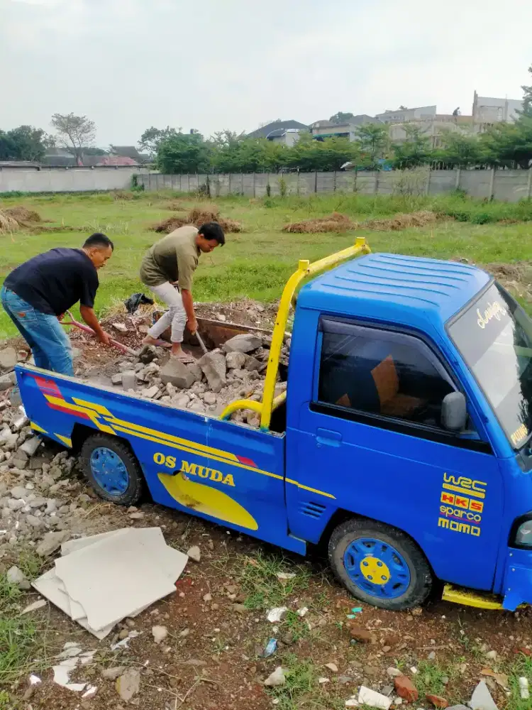 Jasa angkut & buang barangkal puing brangkal sampah daun prabotan dll