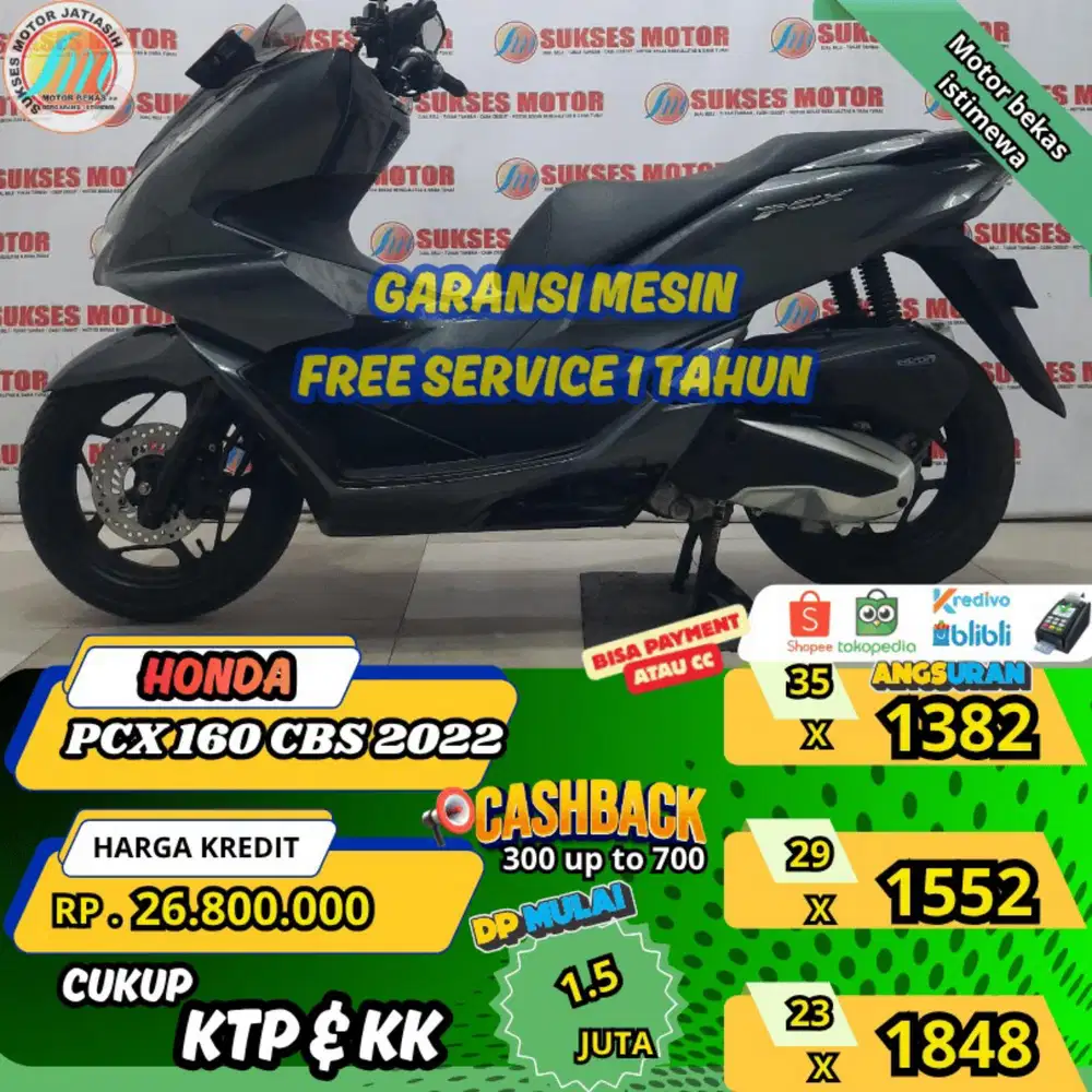 HONDA PCX 160 CBS 2022PROMO PAMERANSUKSES SYRTKTP&KK(SUKSESMOTOR)