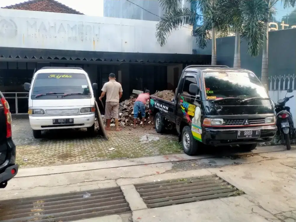 Jasa angkut & buang brangkal puing barangkal sampah daun prabotan dll