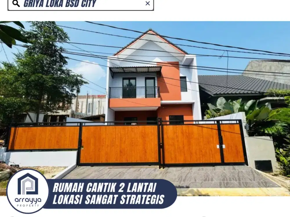 RUMAH CANTIK MASIH BARU!! 2 LANTAI BANGUN DARI KAVLING DI GRIYA LOKA BSD CITY (MRB75)