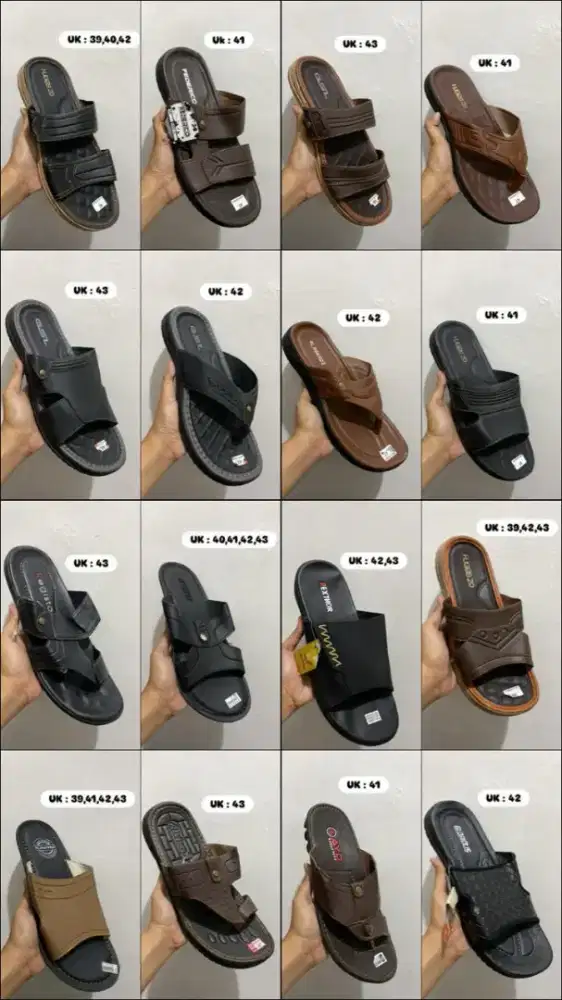Sendal kulit serba 35k