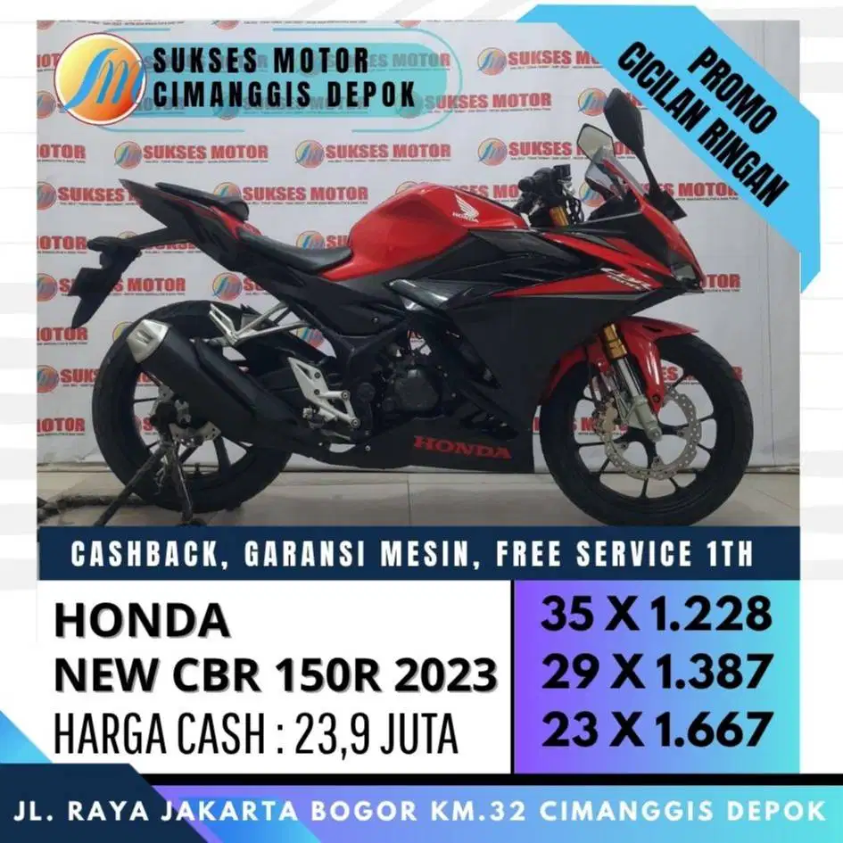 NEW CBR 2023 CASH KREDIT UNIT MULUS BERGARANSI [SUKSES MOTOR]
