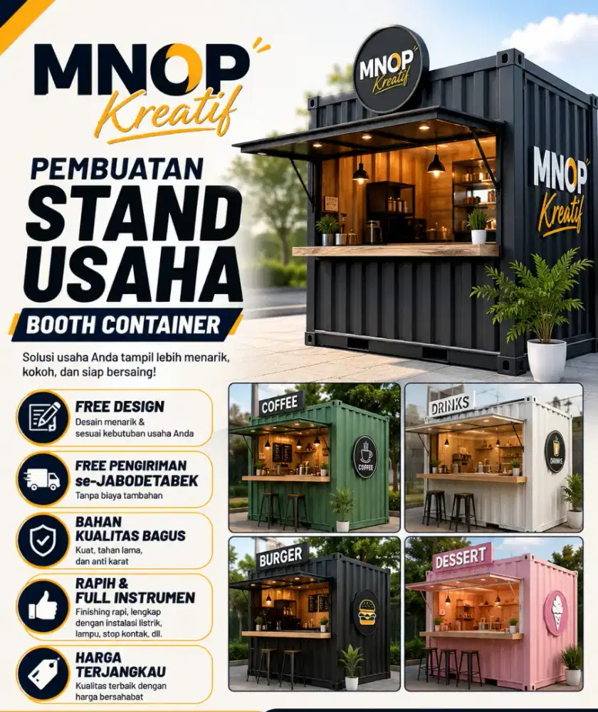 Booth Container Grobak Usaha