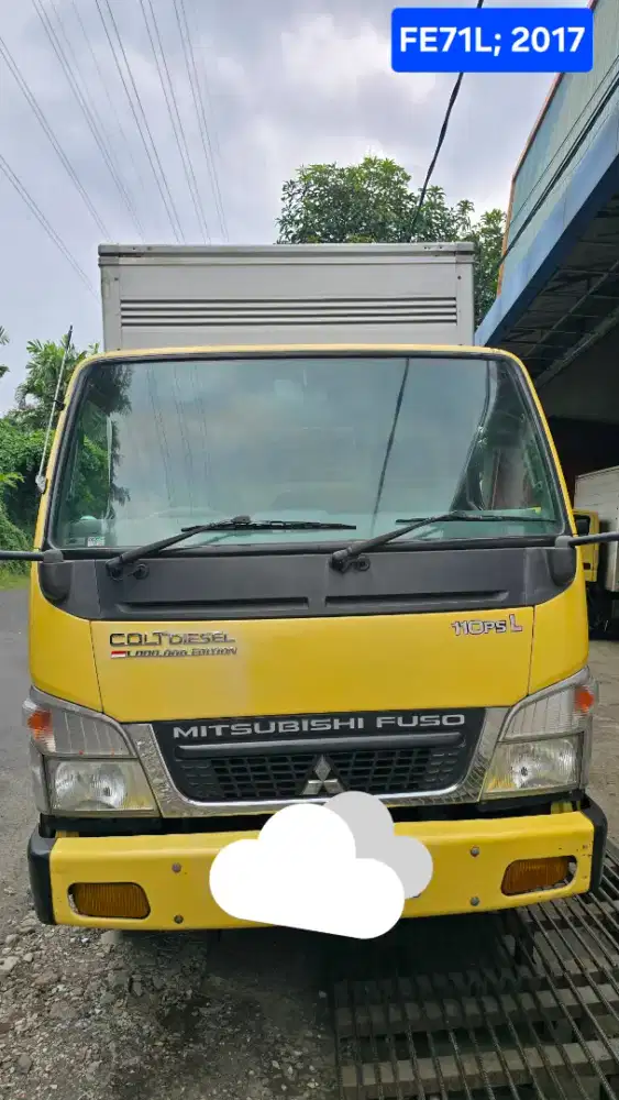 Truk Mitsubishi Canter Engkel (4roda) Box Long chasis Tahun 2017