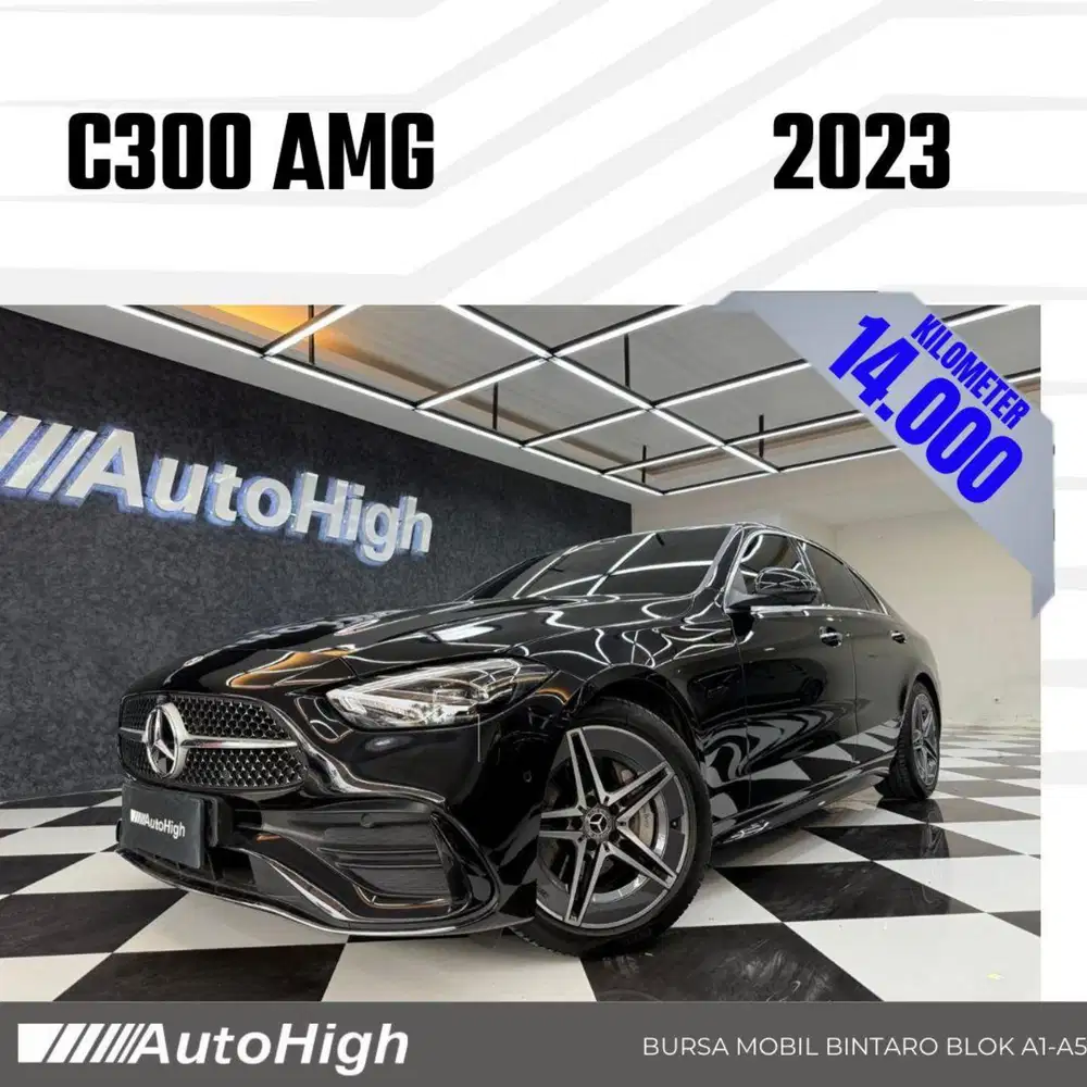 DP10% [Km14.000] C300 AMG 2023 Black Reg 2024 #AUTOHIGH