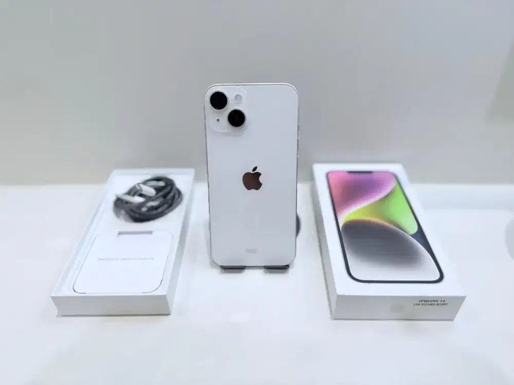 iPhone 14 128GB White Starlight iBox Fullset Original (Tangan Pertama)