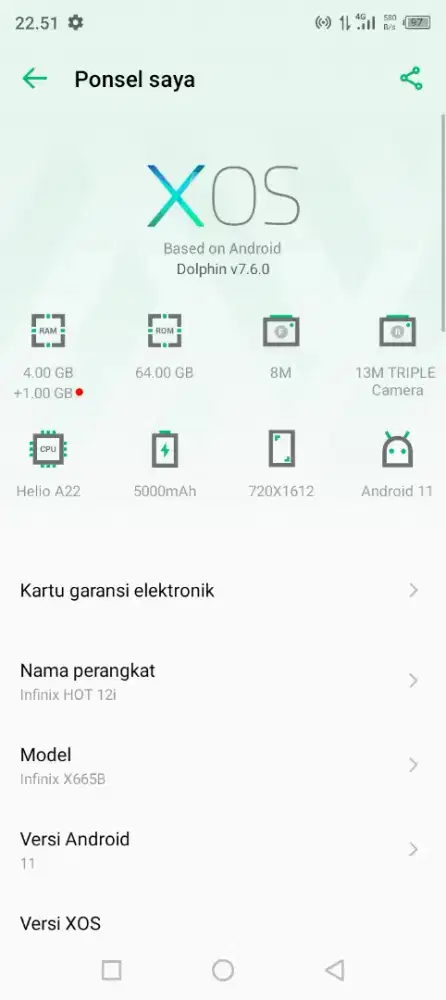 Di jual infinix hot12i fullset original lecet pemakaian