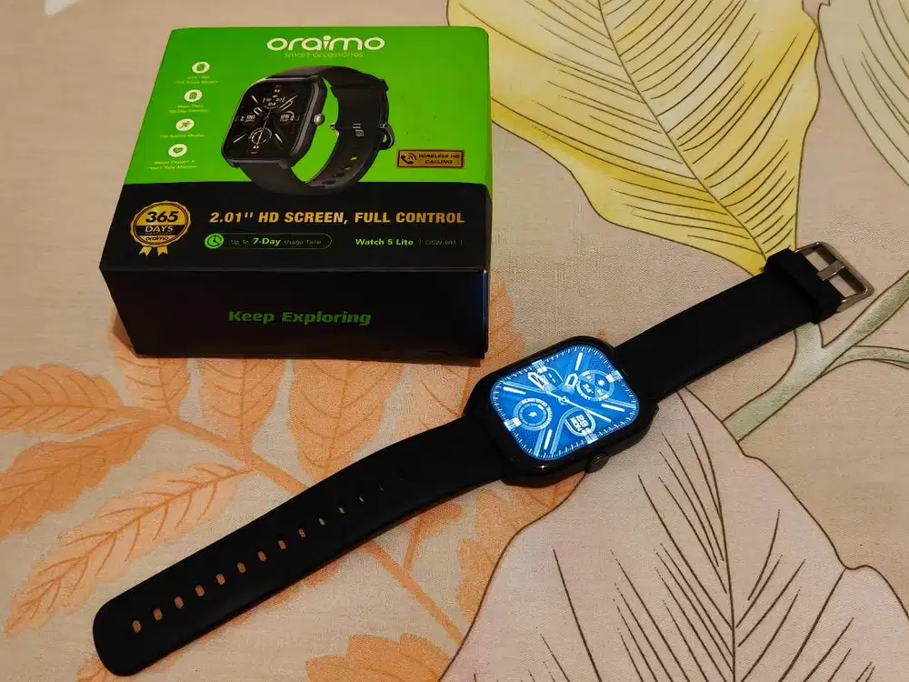 Smartwatch Oraimo Watch 5 Lite OSW-804 Black Fullset Second Gan