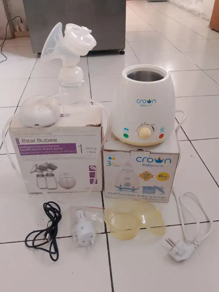 pompaan asi elektrik&alat pemanas nya