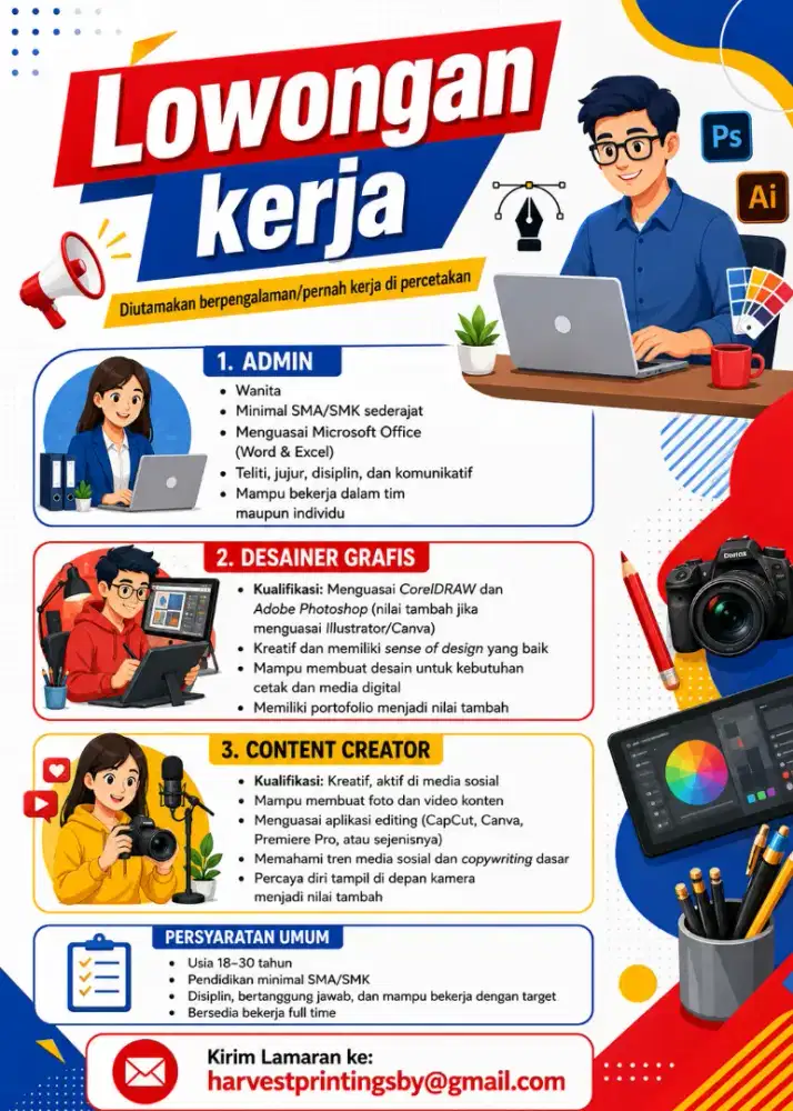 Lowongan admin /customer service