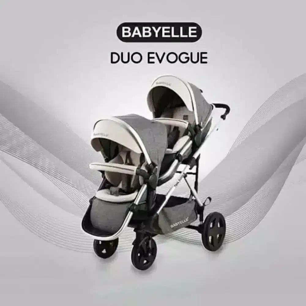 Stroller kereta dorong Duo Kembar Twin BabyElle Duos