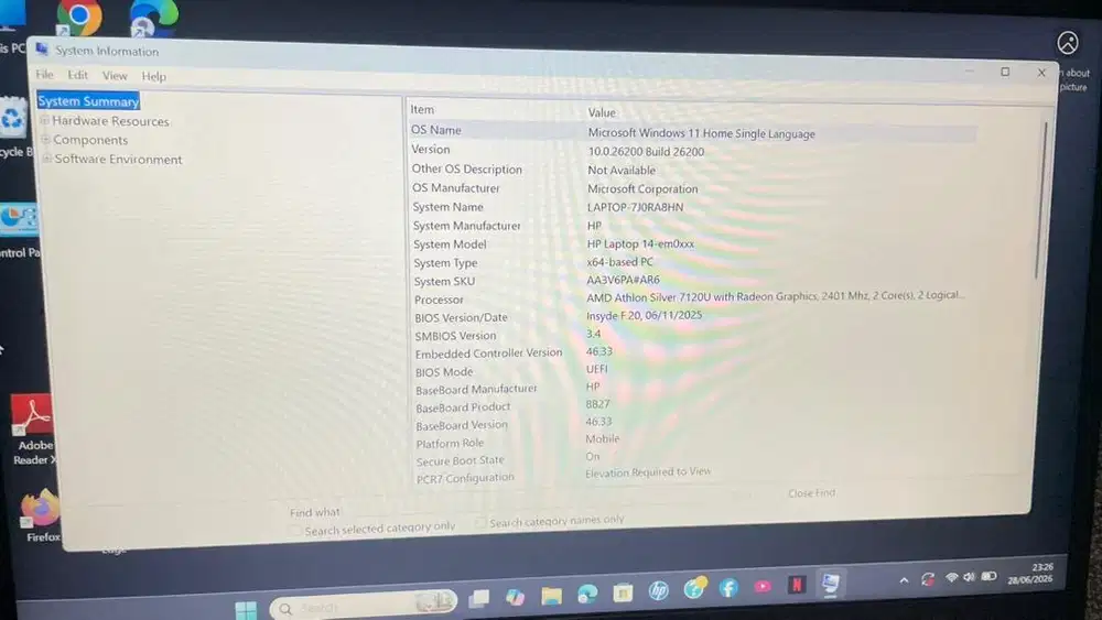 Laptop Hp baru no minus