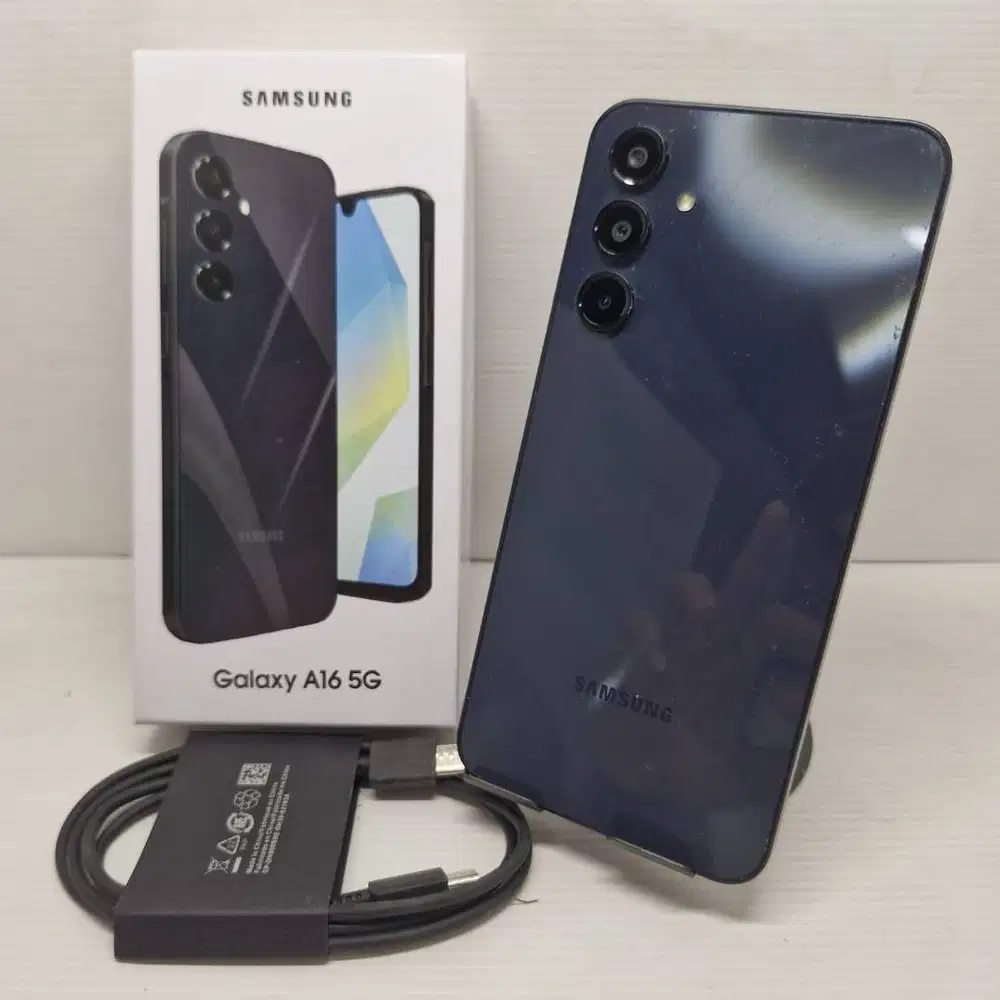 SAMSUNG GALAXY A16 5G 8/256 BLUE BLACK RESMI EX SEIN N0 MINUS  FULLSET