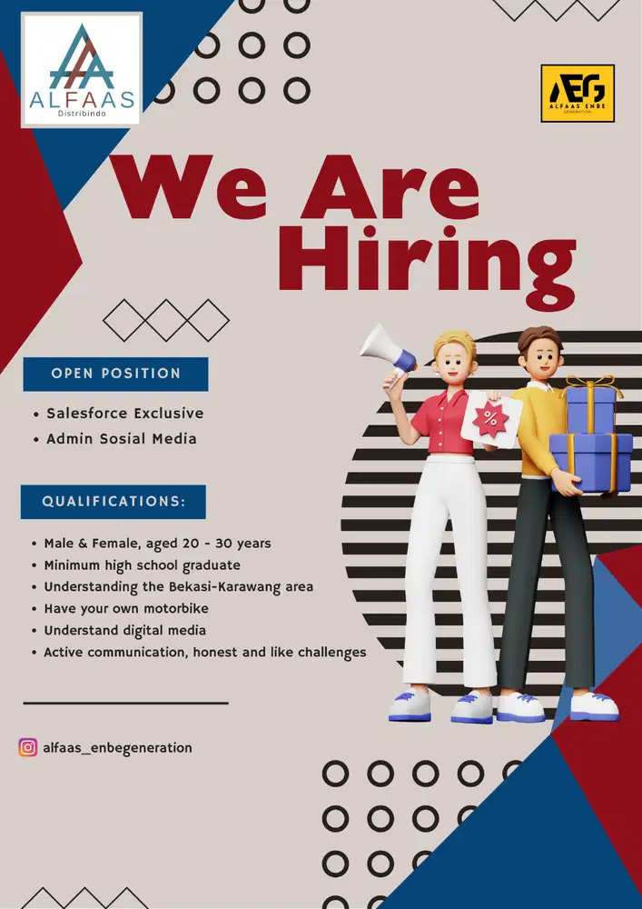 Lowongan Kerja Sales & Admin Sosial Media Produk Kosmetik